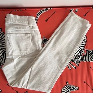 Madewell White High Riser Skinny Jeans